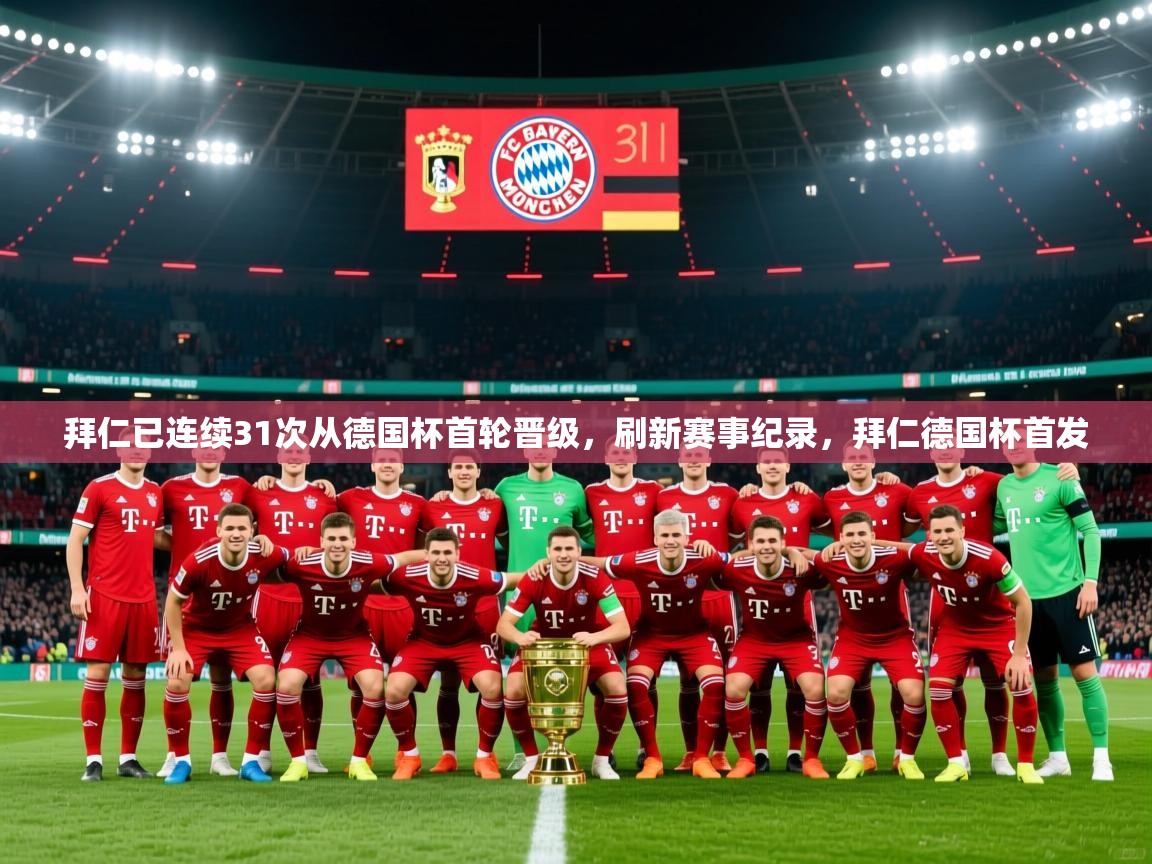 2025澳客体育平台拜仁已连续31次从德国杯首轮晋级,刷新赛事纪录,拜仁德国杯首发 第3张